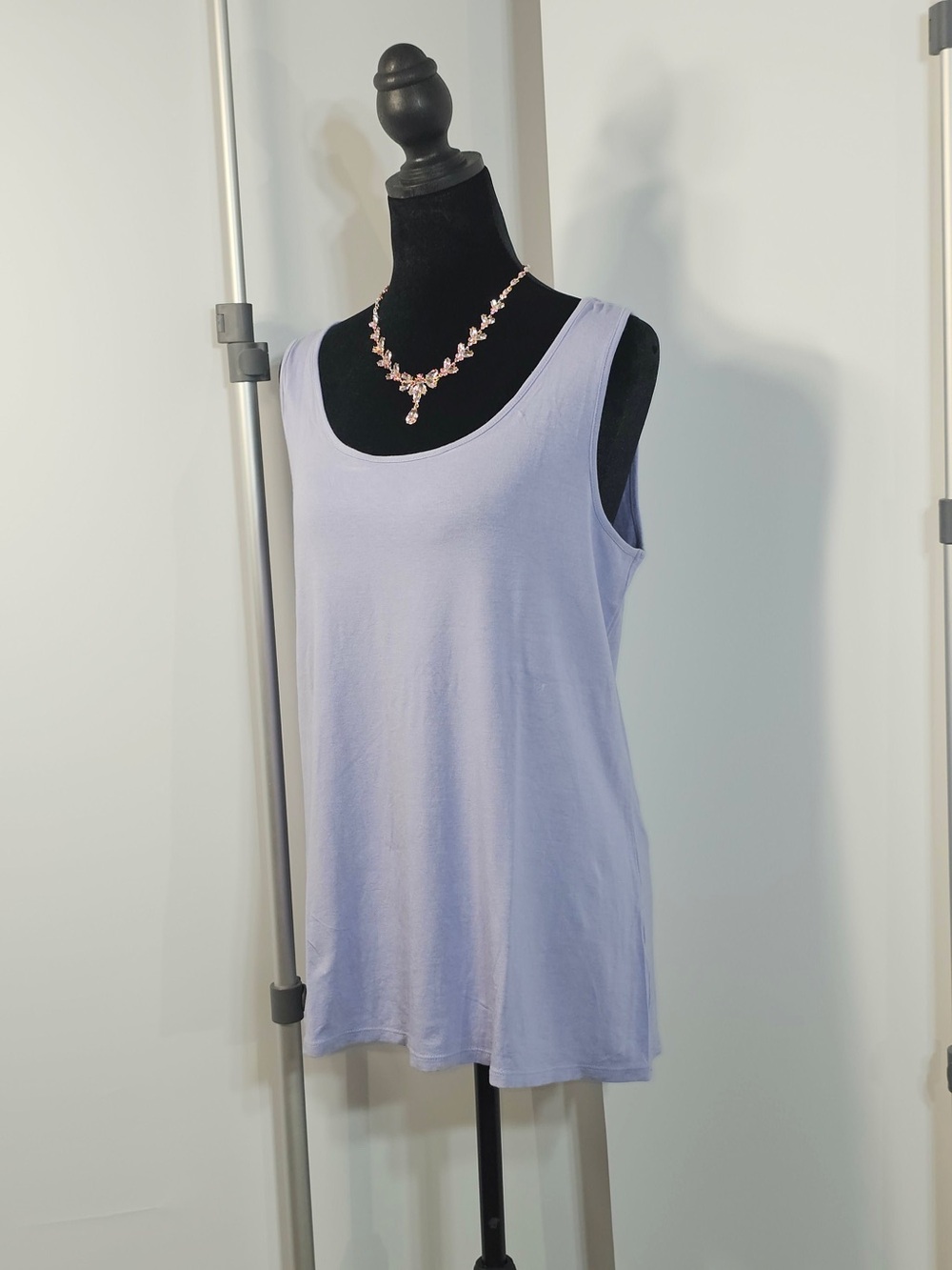 #181 J. Jill Women’s Medium Lavender Stretch Sleeveless Tunic Tank Top